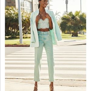 one button express boyfriend blazer - size large -mint halo